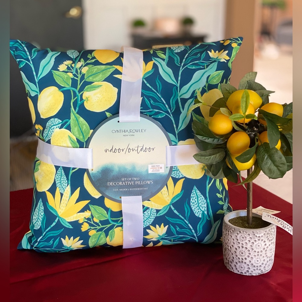 Lemon pillow and tree set.